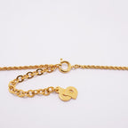Dior Necklace Logo Heart Motif Gold Plated Rhinestone — view 4