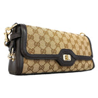 Gucci Shoulder Bag GG Canvas Luce Brown Champagne Gold — view 2