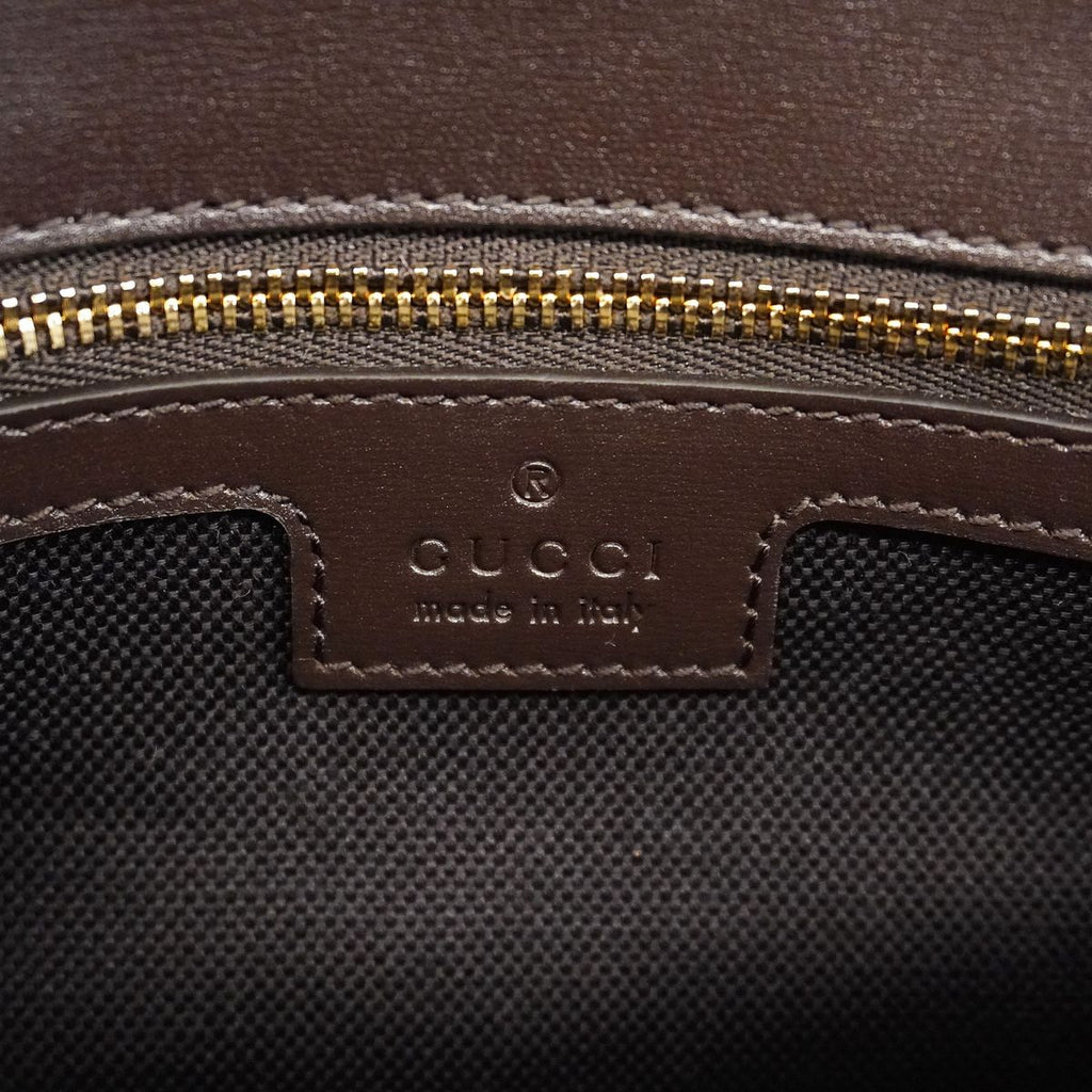 Gucci Shoulder Bag GG Canvas Luce Brown Champagne Gold — view 5