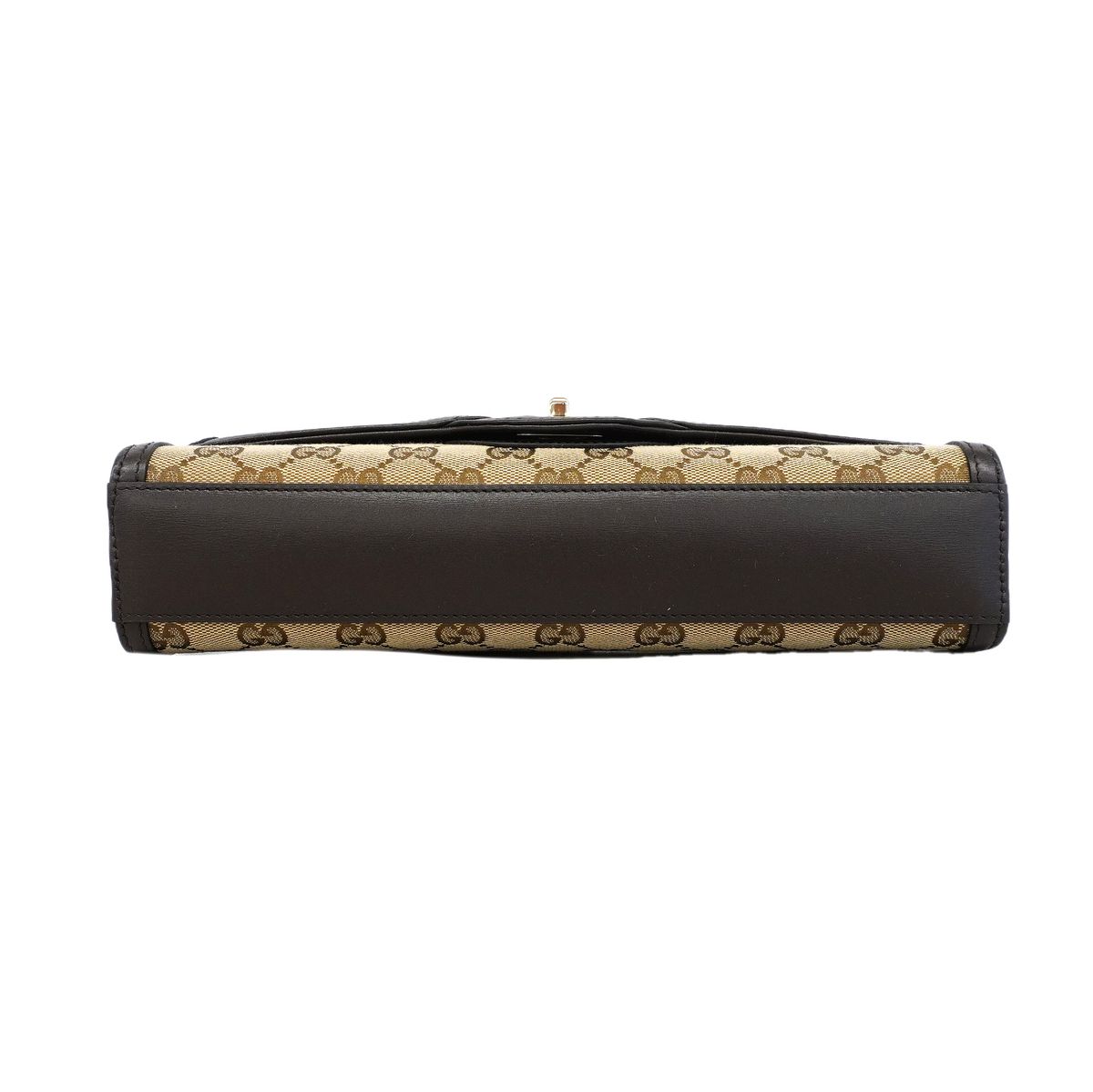 Gucci Shoulder Bag GG Canvas Luce Brown Champagne Gold — view 3