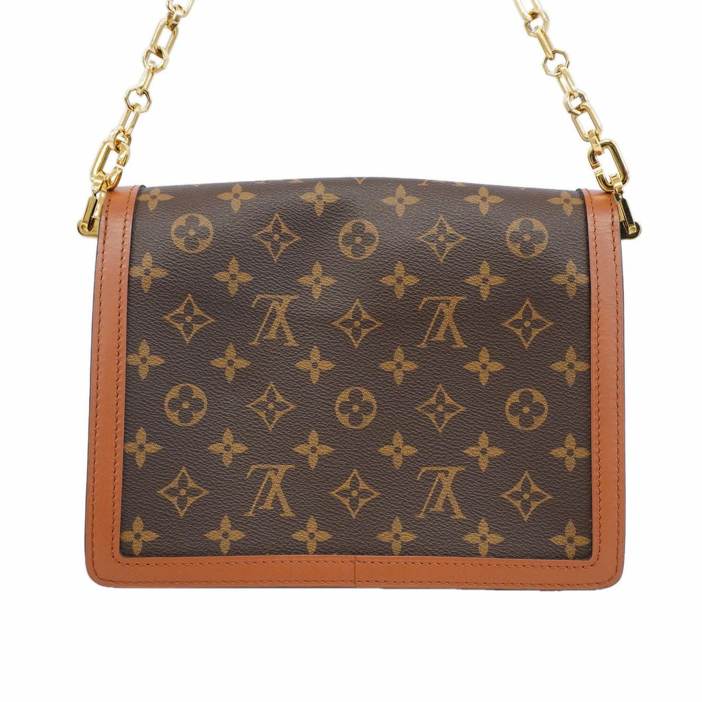 Louis Vuitton Shoulder Bag Monogram Reverse Dauphine MM Brown — view 8