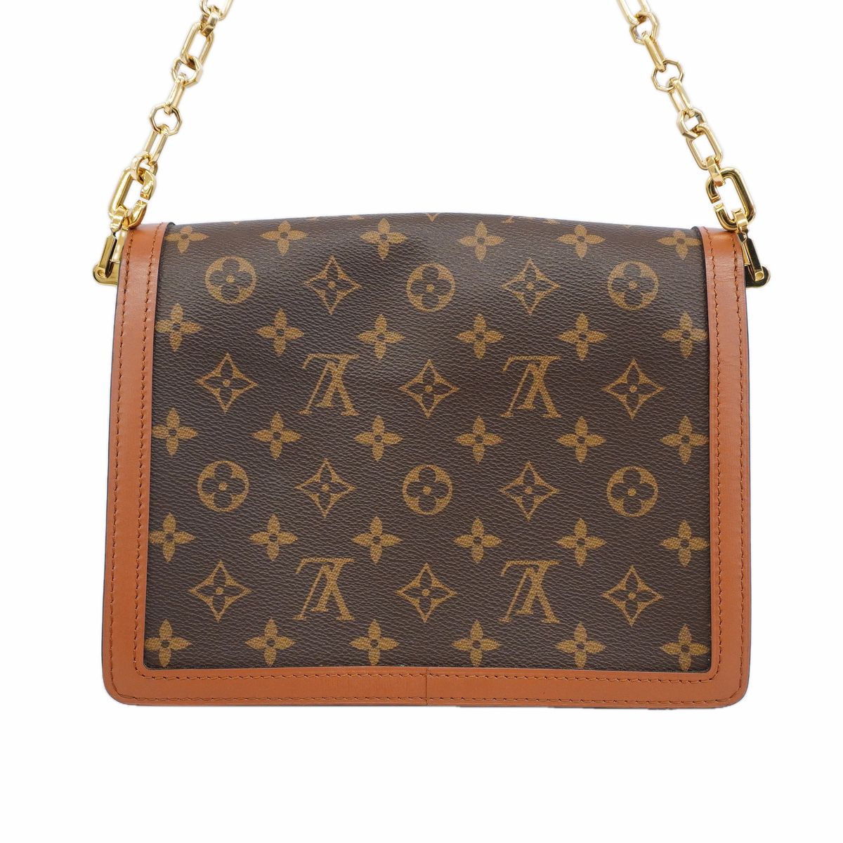 Louis Vuitton Shoulder Bag Monogram Reverse Dauphine MM Brown — view 8