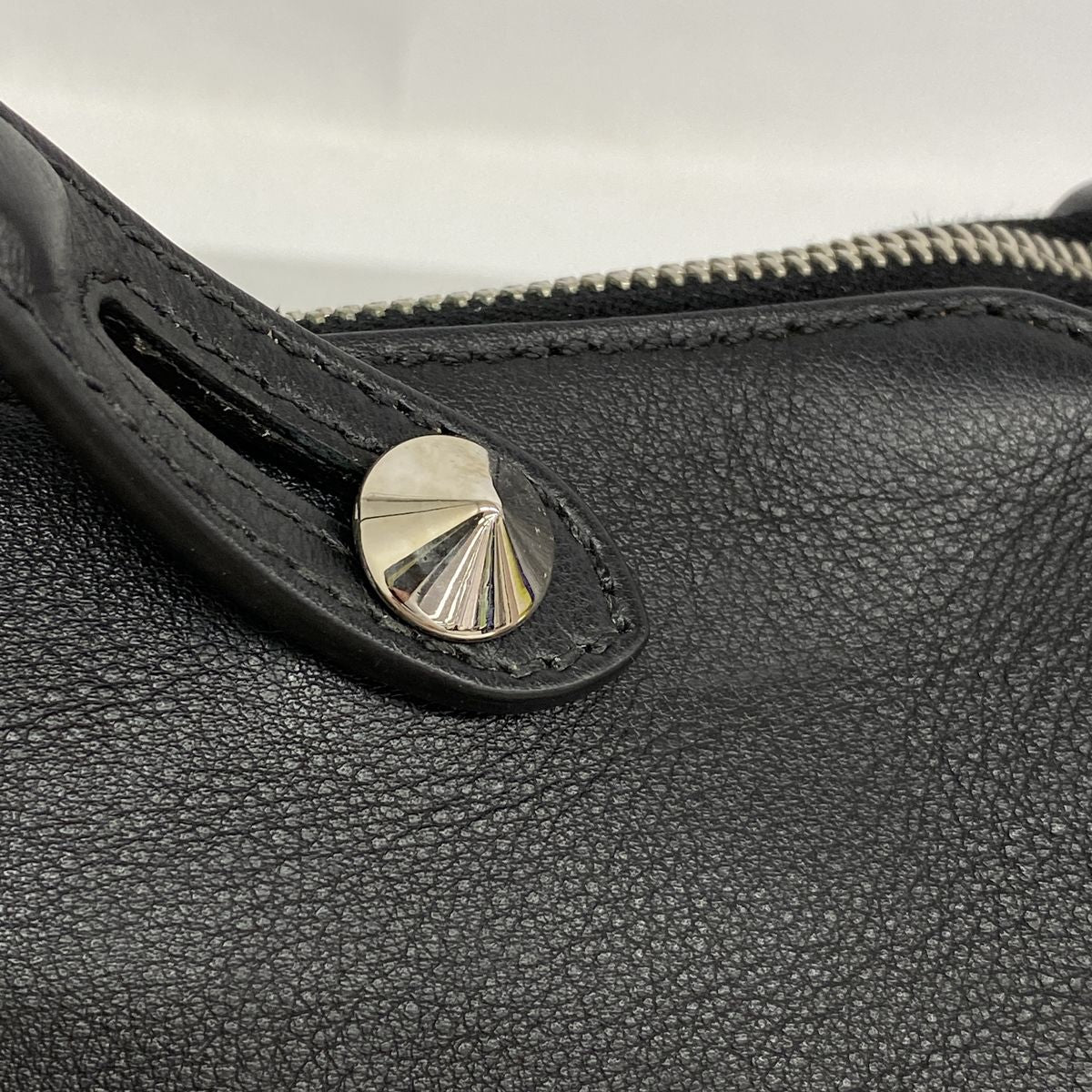 Fendi Handbag by the Way Leather Black Silver 2-Way Bag — view 8