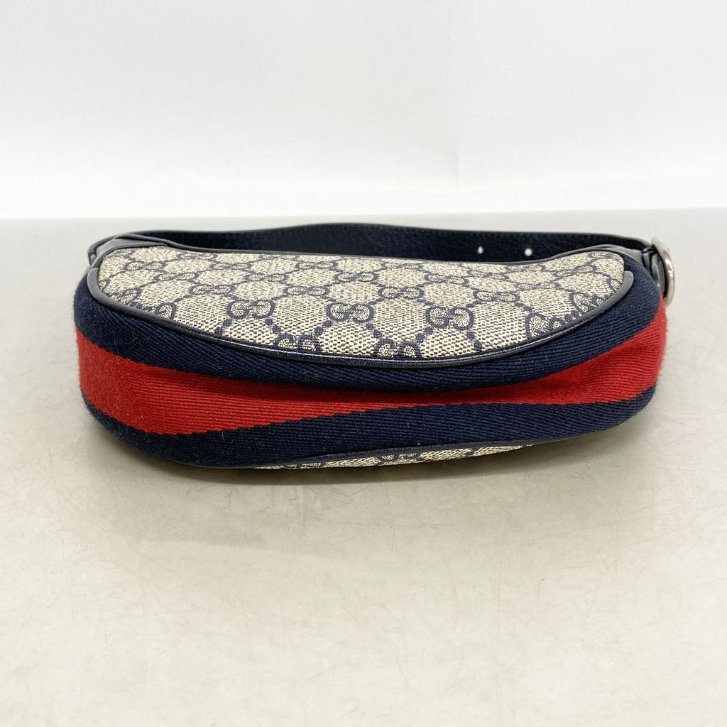 Gucci Shoulder Bag Ophidia Navy Beige Silver — view 3