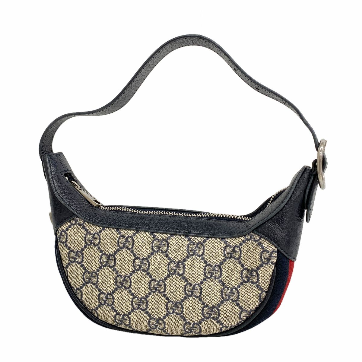 Gucci Shoulder Bag Ophidia Navy Beige Silver