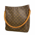 Louis Vuitton Shoulder Bag Monogram Looping GM Brown