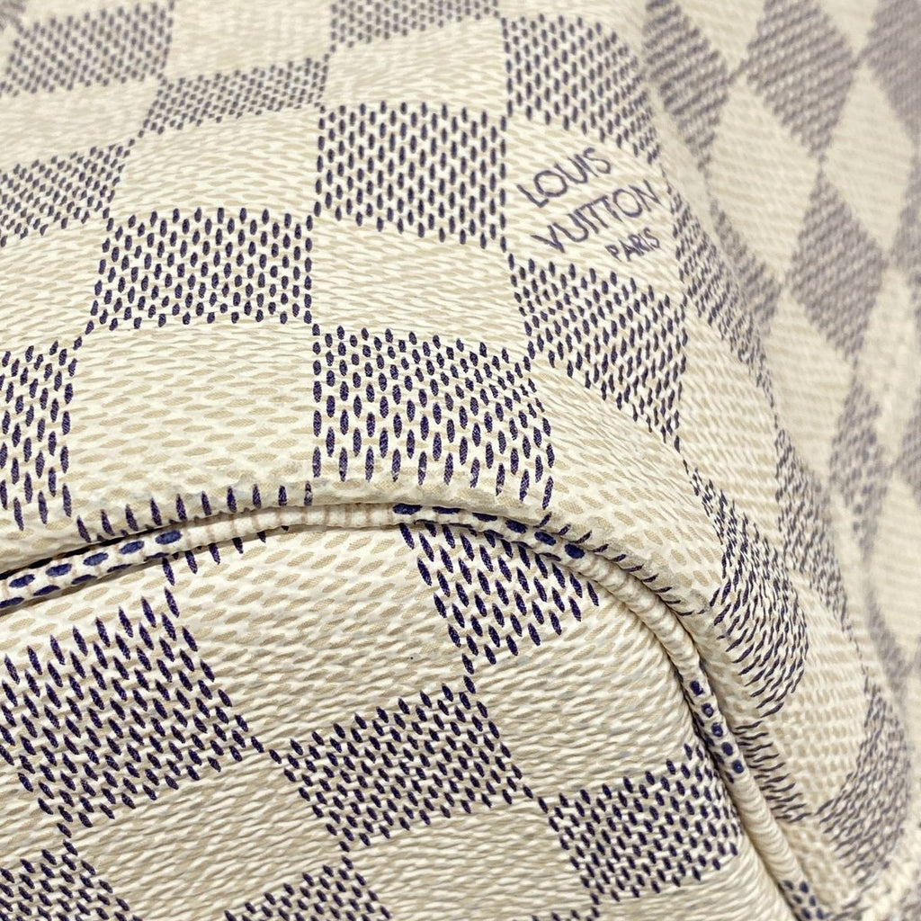 Louis Vuitton Tote Bag Damier Azur Neverfull MM White Rose Ballerine — view 8
