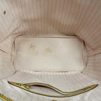 Louis Vuitton Tote Bag Damier Azur Neverfull MM White Rose Ballerine — view 4
