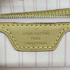 Louis Vuitton Tote Bag Damier Azur Neverfull MM White Rose Ballerine — view 5