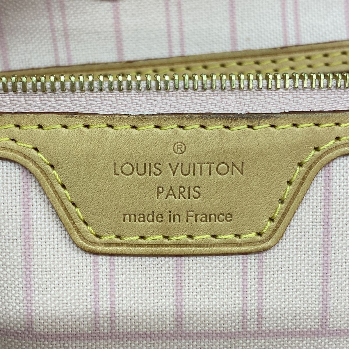 Louis Vuitton Tote Bag Damier Azur Neverfull MM White Rose Ballerine — view 5