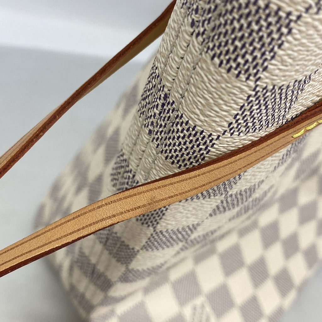 Louis Vuitton Tote Bag Damier Azur Neverfull MM White Rose Ballerine — view 7