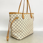 Louis Vuitton Tote Bag Damier Azur Neverfull MM White Rose Ballerine — view 2