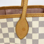 Louis Vuitton Tote Bag Damier Azur Neverfull MM White Rose Ballerine — view 6