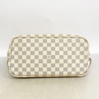 Louis Vuitton Tote Bag Damier Azur Neverfull MM White Rose Ballerine — view 3