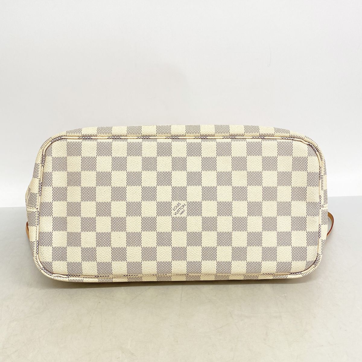 Louis Vuitton Tote Bag Damier Azur Neverfull MM White Rose Ballerine — view 3