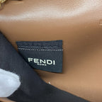 Fendi Wallet on Chain Zucca Canvas Gray Gold Shoulder Bag — view 5