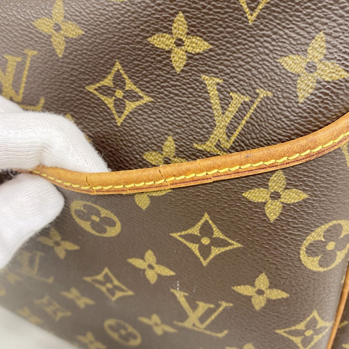Louis Vuitton Handbag Monogram Deauville Brown — view 7