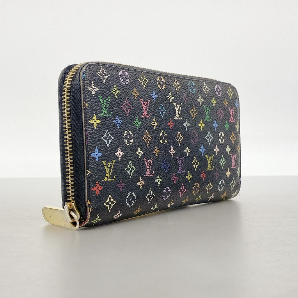 Louis Vuitton Wallet Monogram Multicolor Zippy Noir Grenat — view 2