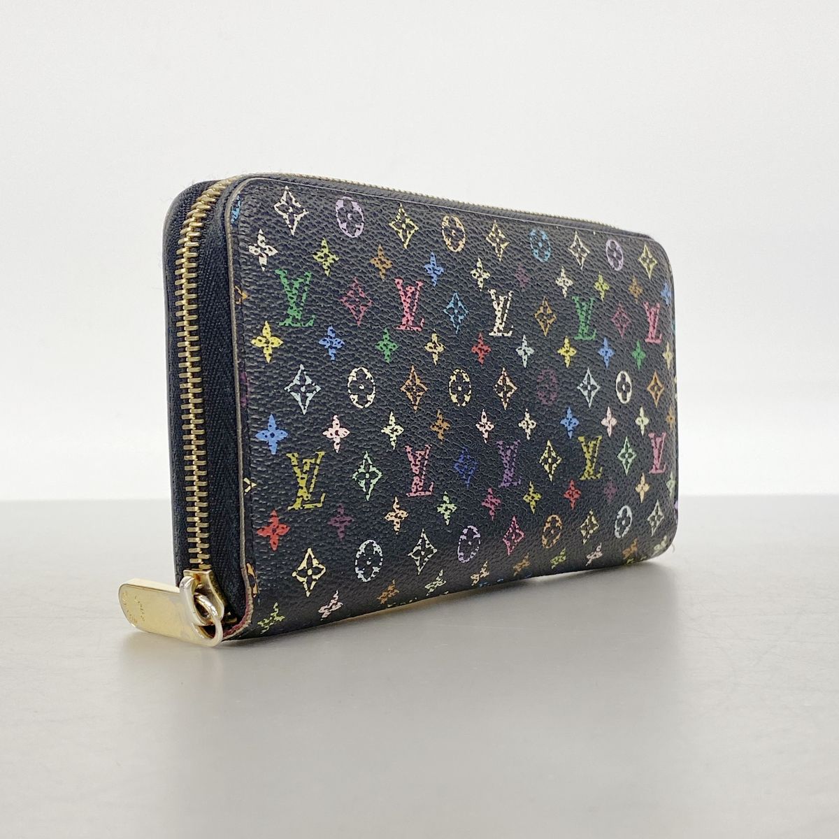 Louis Vuitton Wallet Monogram Multicolor Zippy Noir Grenat — view 2