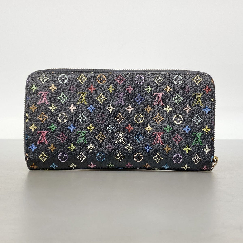 Louis Vuitton Wallet Monogram Multicolor Zippy Noir Grenat — view 8