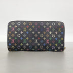 Louis Vuitton Wallet Monogram Multicolor Zippy Noir Grenat — view 8