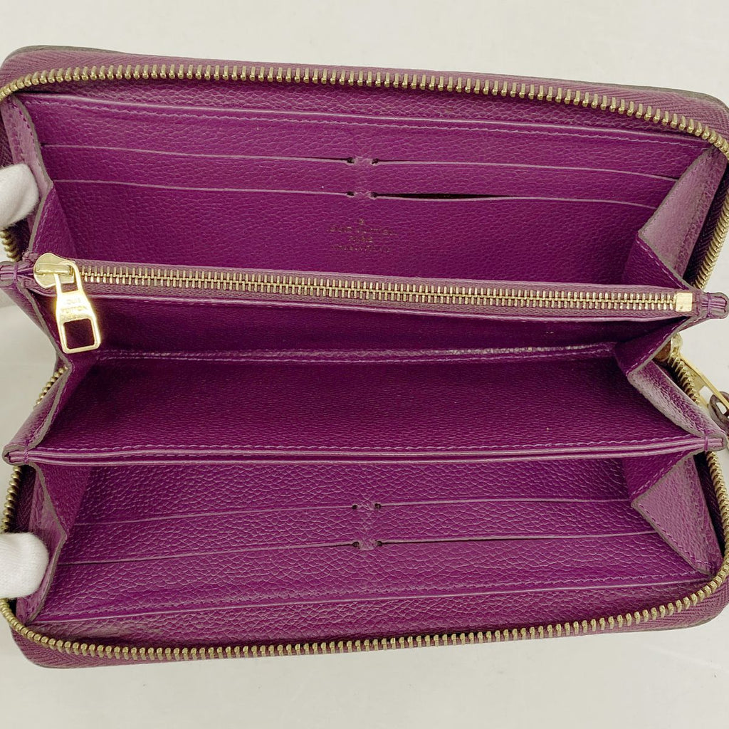 Louis Vuitton Wallet Monogram Empreinte Zippy Amethyst — view 3