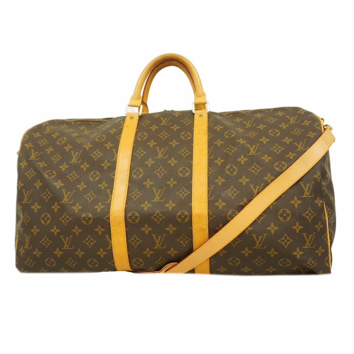 Louis Vuitton Boston Bag Monogram Keepall Bandouliere 55 Brown