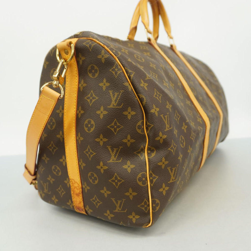 Louis Vuitton Boston Bag Monogram Keepall Bandouliere 55 Brown — view 2