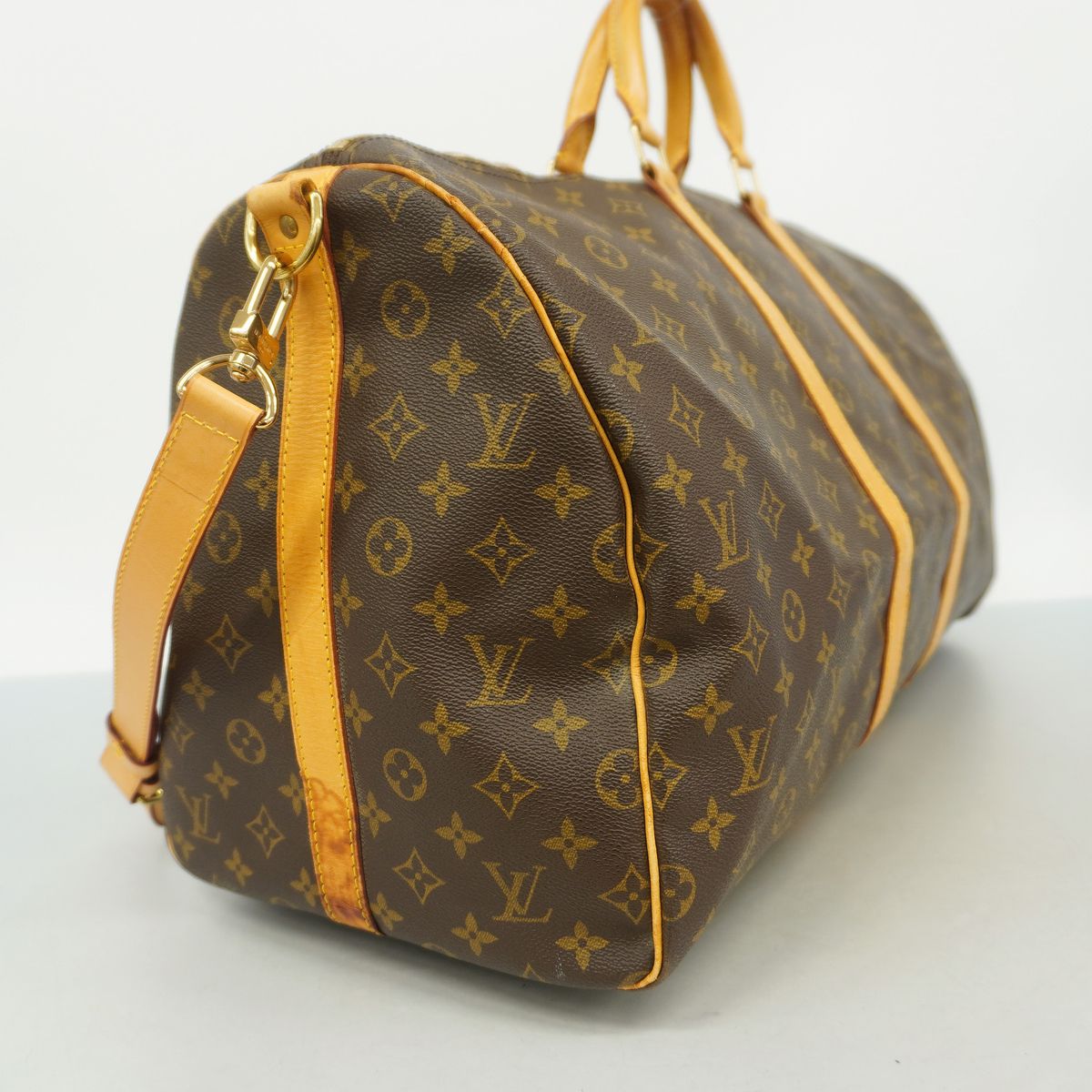Louis Vuitton Boston Bag Monogram Keepall Bandouliere 55 Brown — view 2