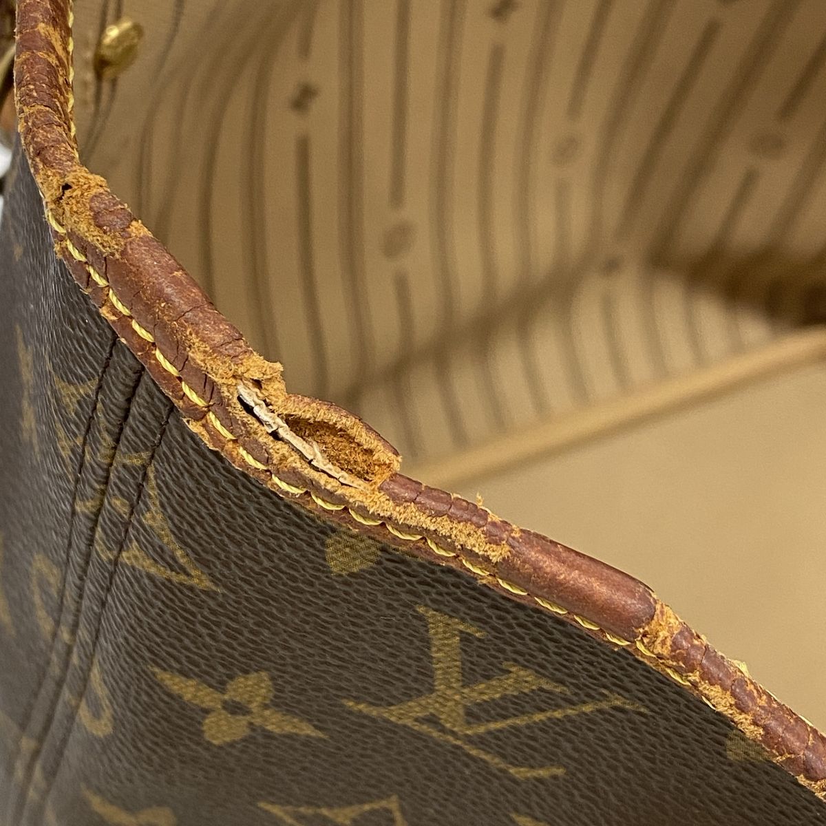 Louis Vuitton Tote Bag Monogram Neverfull MM Brown — view 7