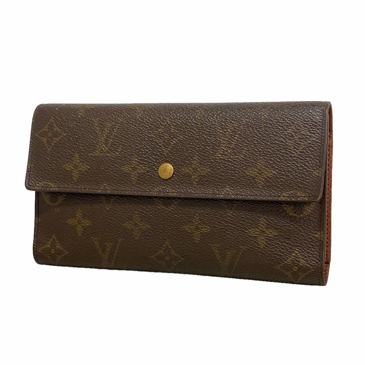 Louis Vuitton Trifold Wallet Monogram Porte Tresor International Brown
