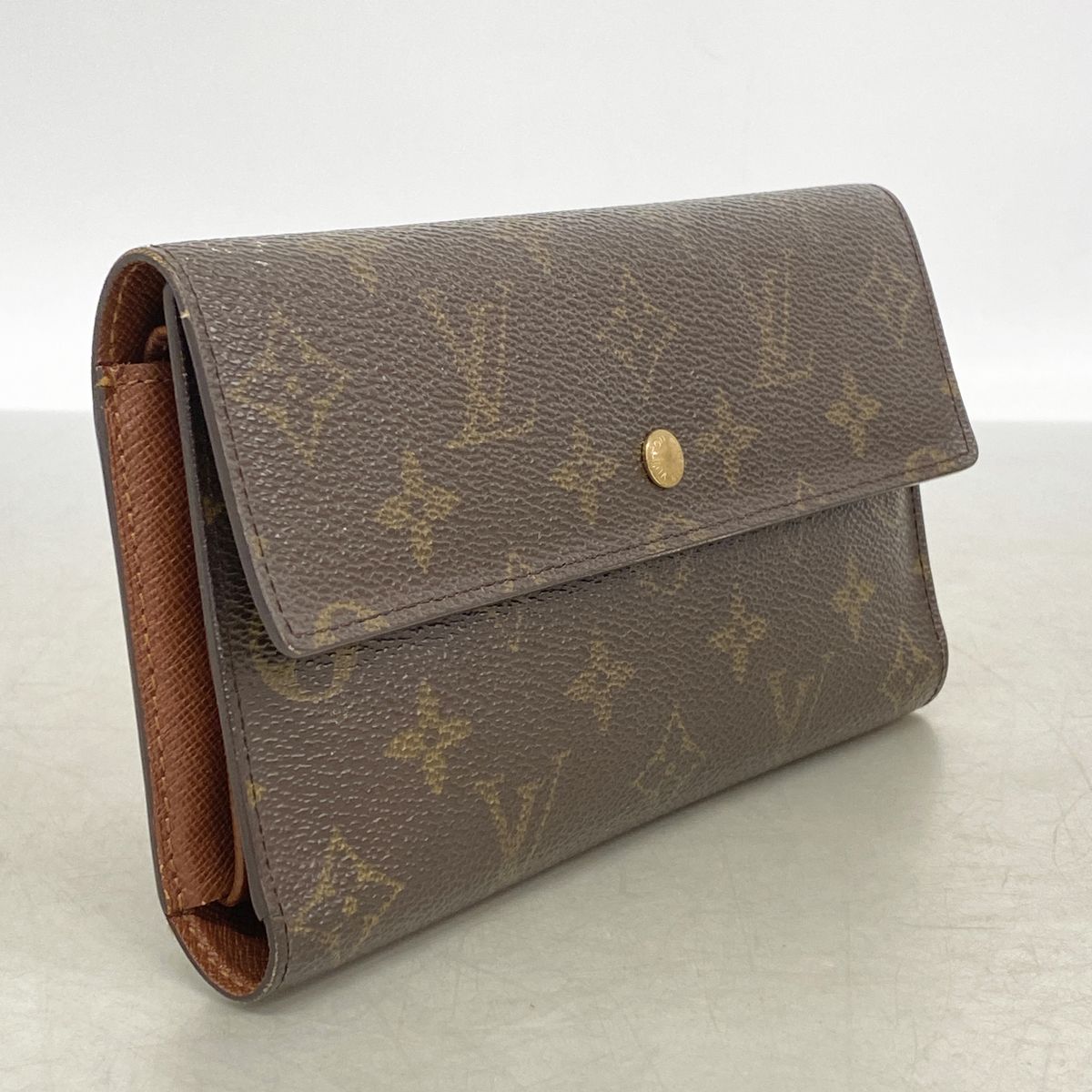 Louis Vuitton Trifold Wallet Monogram Porte Tresor International Brown — view 2