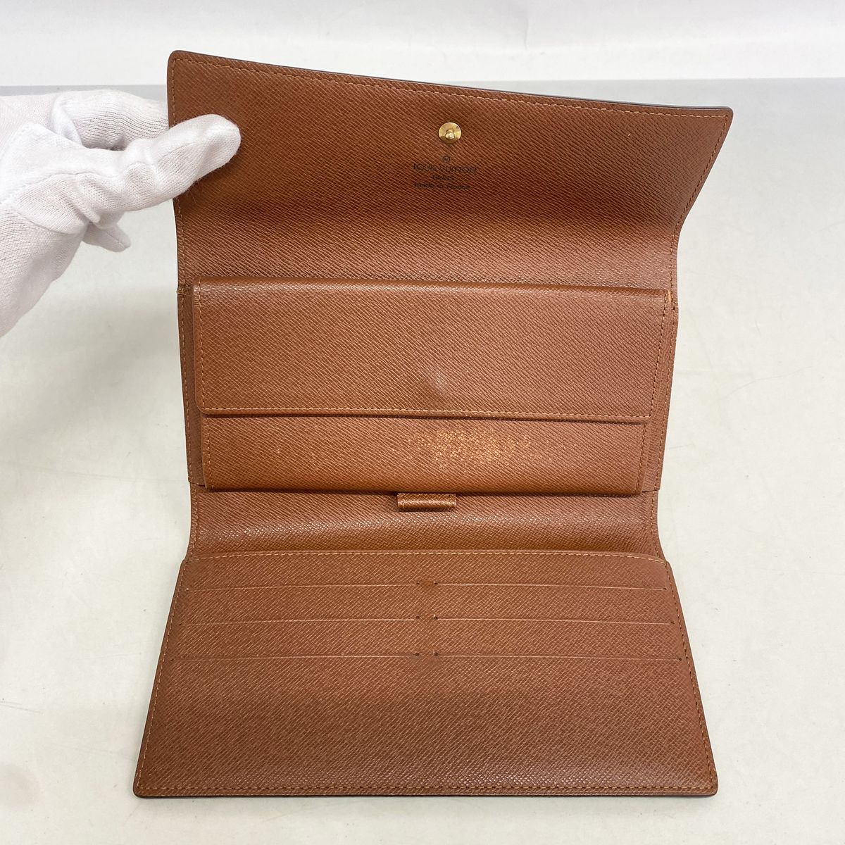 Louis Vuitton Trifold Wallet Monogram Porte Tresor International Brown — view 3