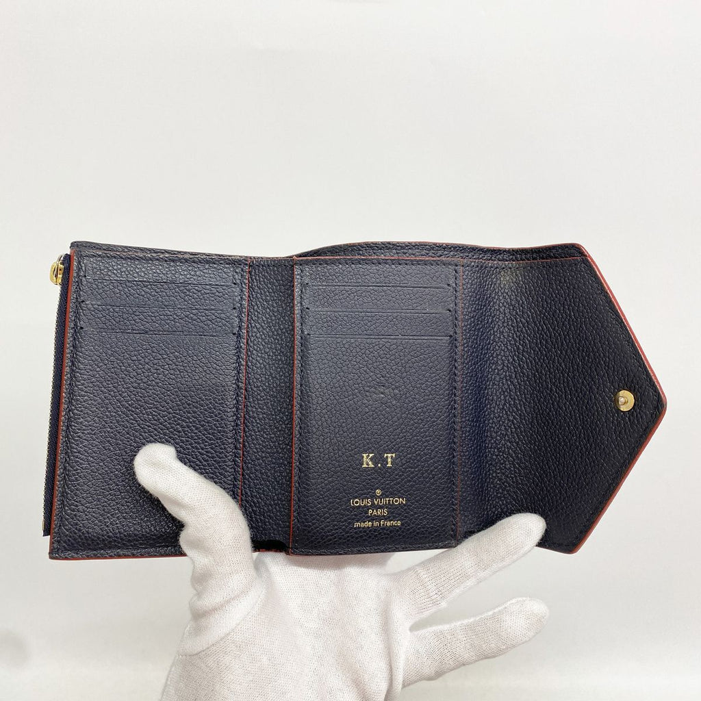 Louis Vuitton Trifold Wallet Monogram Empreinte Portefeuille Victorine Marine — view 3