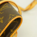 Louis Vuitton Shoulder Bag Monogram Pochette Twin GM Brown — view 8