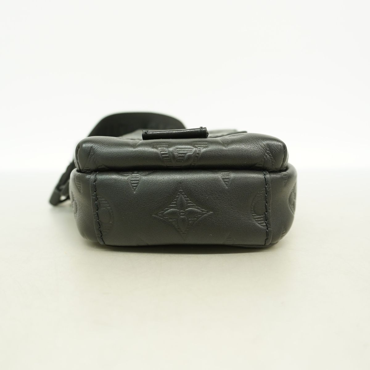 Louis Vuitton Shoulder Bag Monogram Shadow Double Phone Pouch Black — view 3