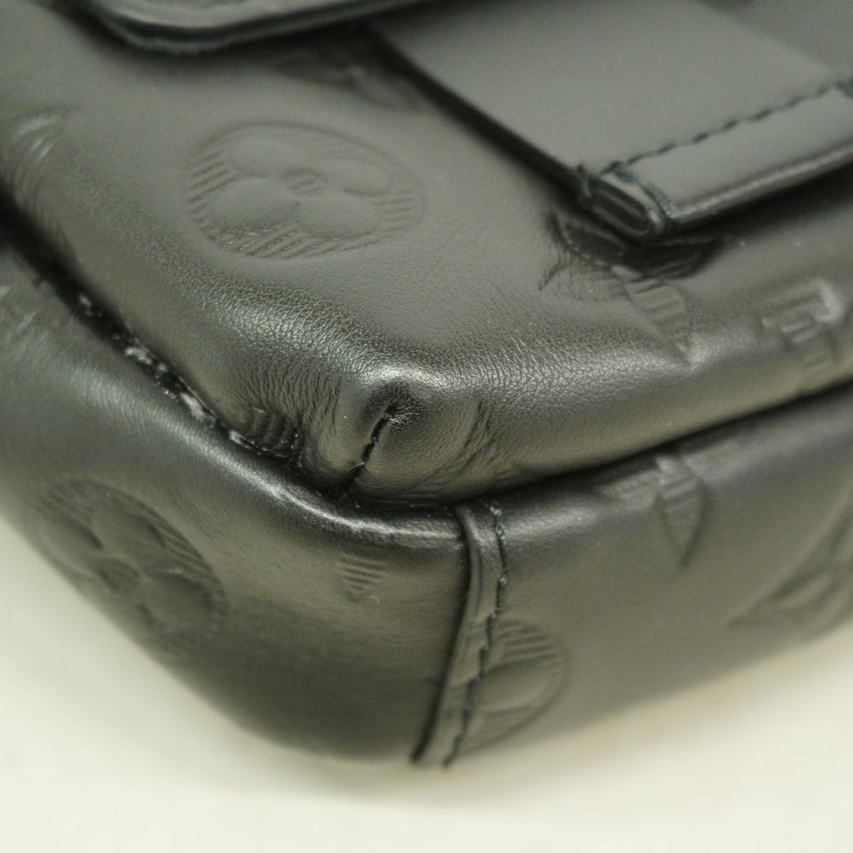 Louis Vuitton Shoulder Bag Monogram Shadow Double Phone Pouch Black — view 6