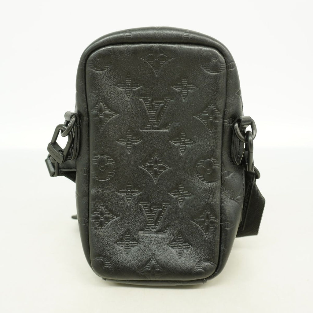 Louis Vuitton Shoulder Bag Monogram Shadow Double Phone Pouch Black — view 8