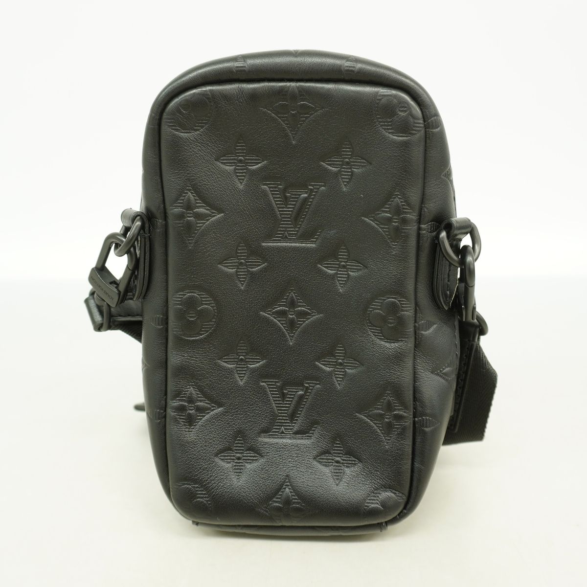 Louis Vuitton Shoulder Bag Monogram Shadow Double Phone Pouch Black — view 8