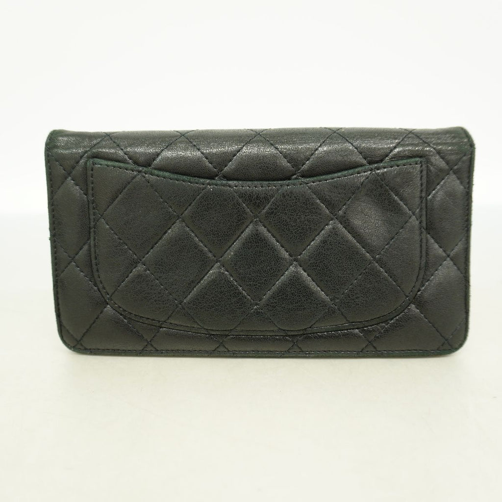 Chanel Wallet Quilted Lambskin Black Silver — view 8