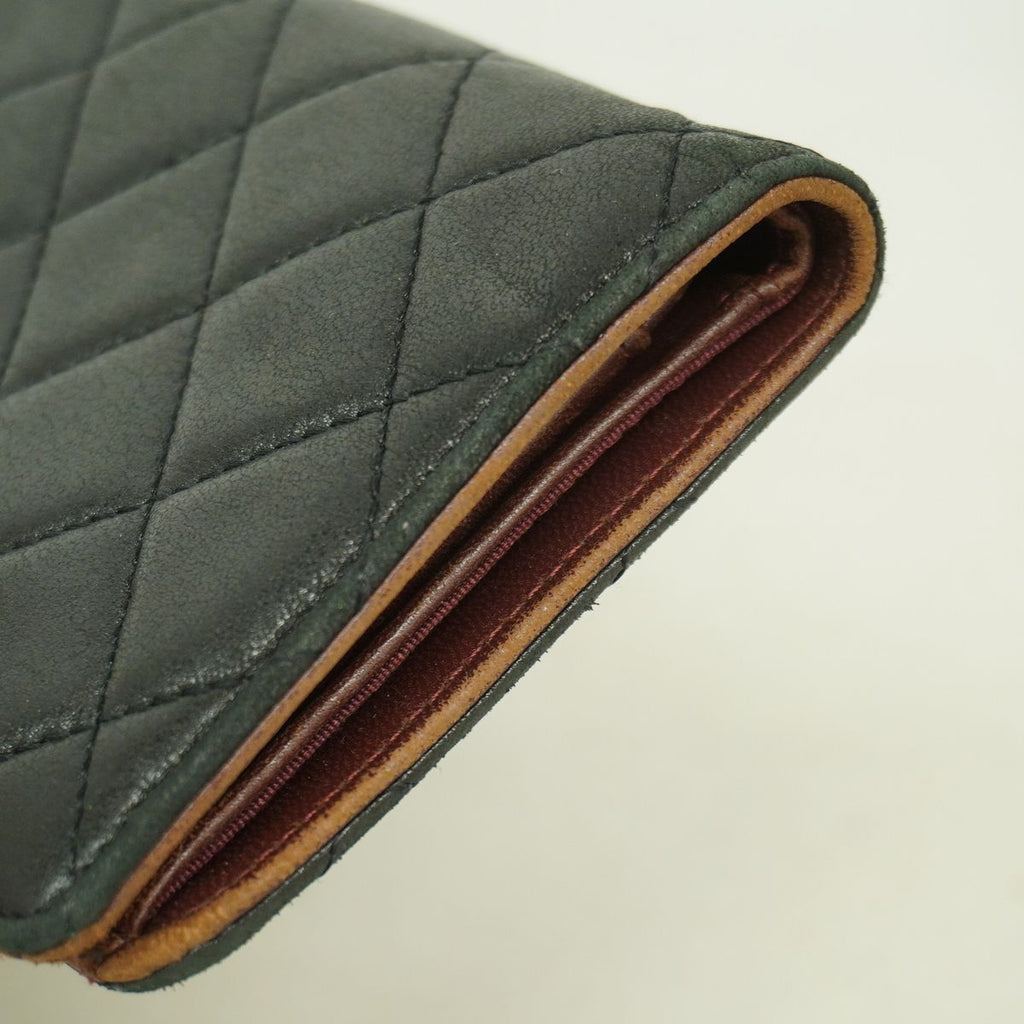 Chanel Wallet Quilted Lambskin Black Silver — view 6