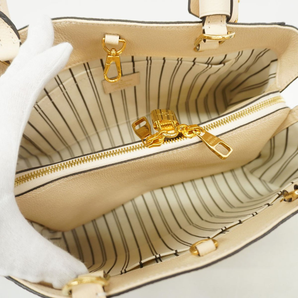 Louis Vuitton Handbag Monogram Empreinte Montaigne MM Ivoire 2-Way Bag — view 4