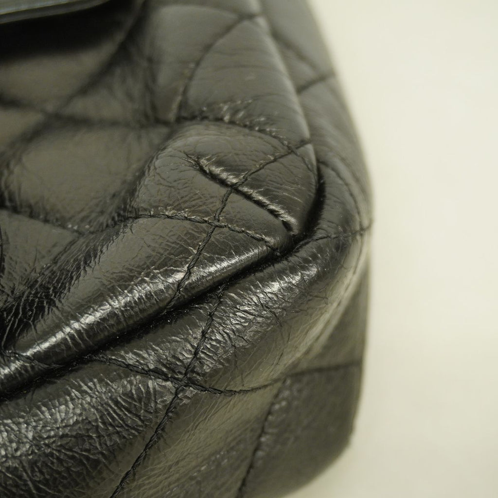 Chanel Shoulder Bag Quilted Calfskin Black Silver — view 6