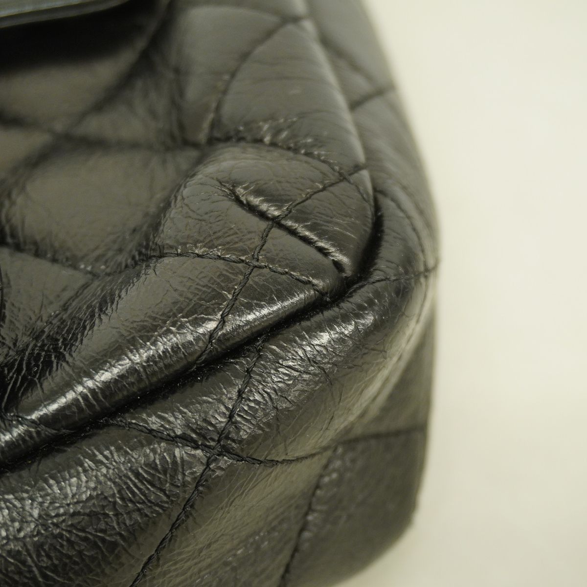 Chanel Shoulder Bag Quilted Calfskin Black Silver — view 6