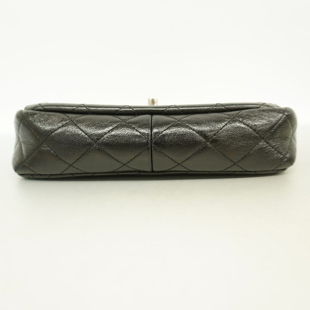 Chanel Shoulder Bag Quilted Calfskin Black Silver — view 3