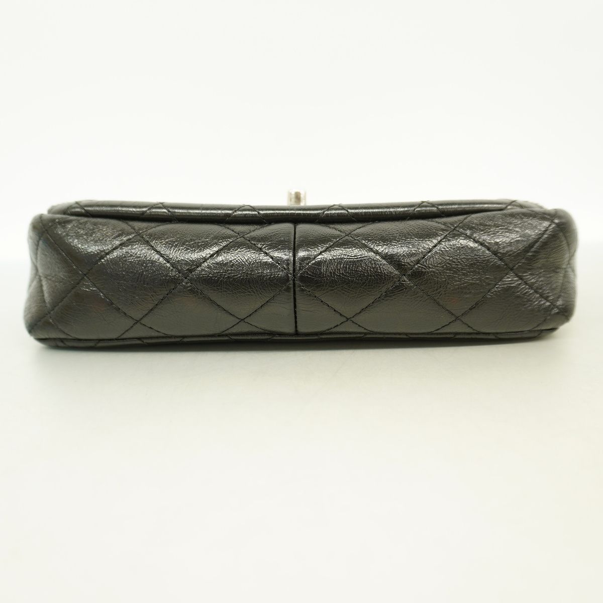 Chanel Shoulder Bag Quilted Calfskin Black Silver — view 3