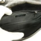 Chanel Shoulder Bag Quilted Calfskin Black Silver — view 4