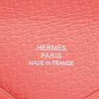 Hermes Card Case Calvi Chevre Mysore Rose Azalea Silver — view 4