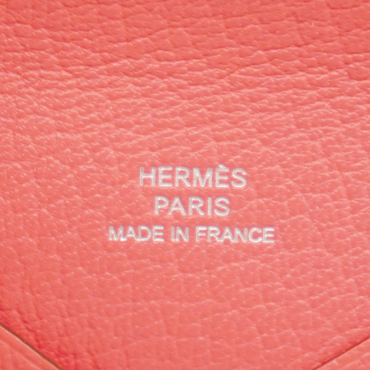 Hermes Card Case Calvi Chevre Mysore Rose Azalea Silver — view 4