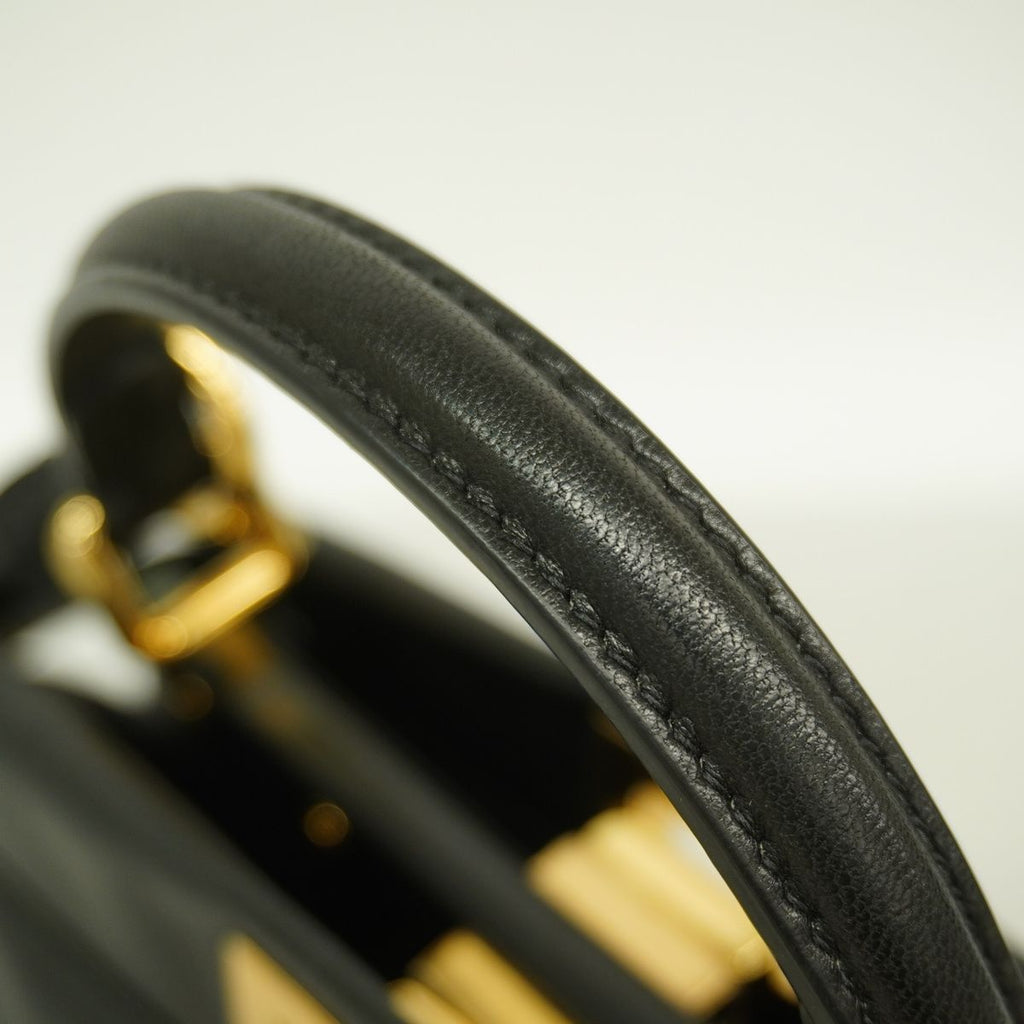 Fendi Handbag Mini Peekaboo Leather Black Gold 2-Way Bag — view 8